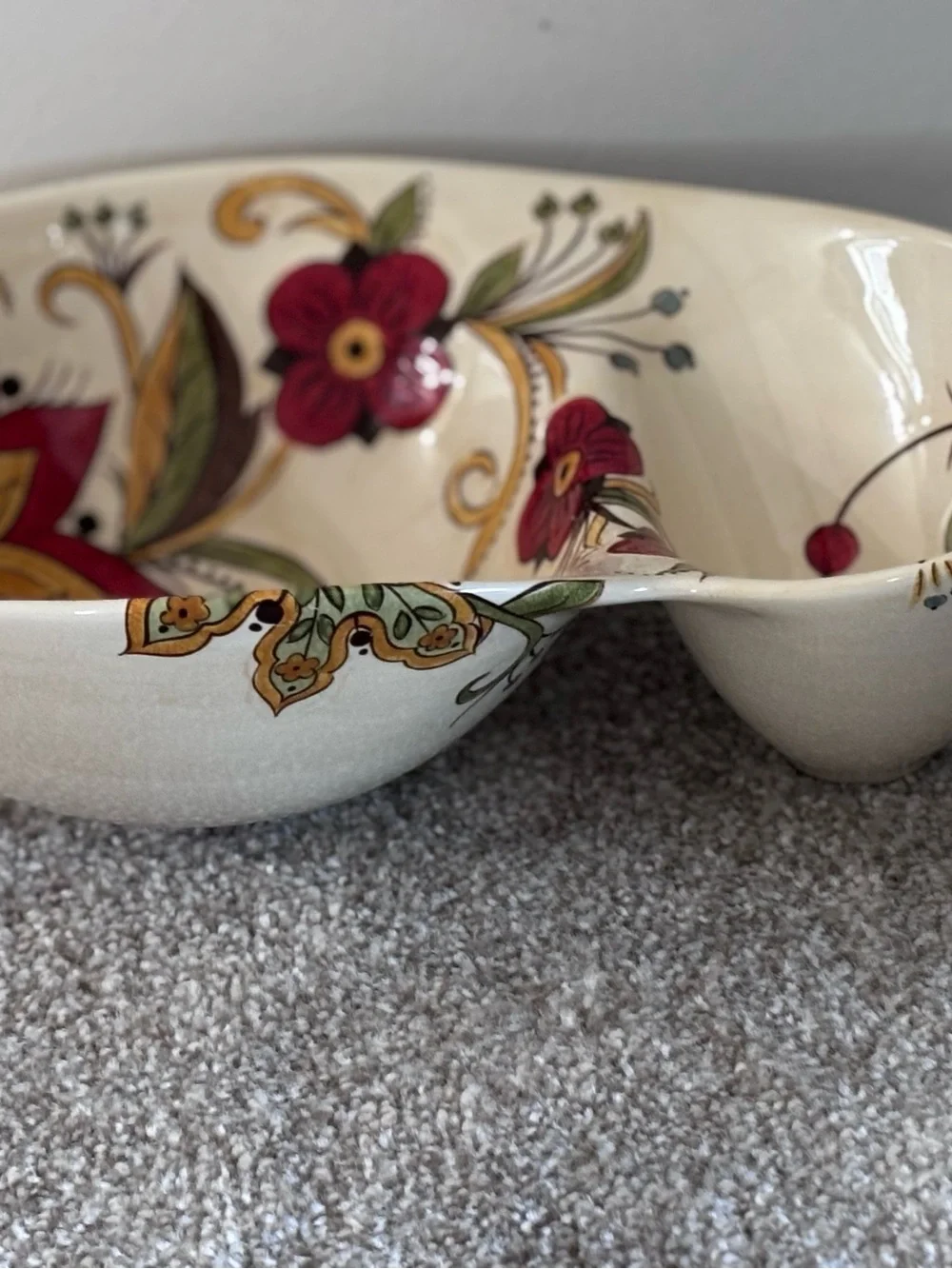 Pier 1 Imports Earthenware Carynthum Chip/Dip/ Serving Dish Bowl Beautiful